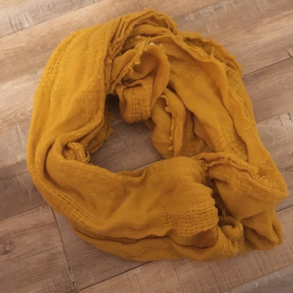 Yellow infinity scarf